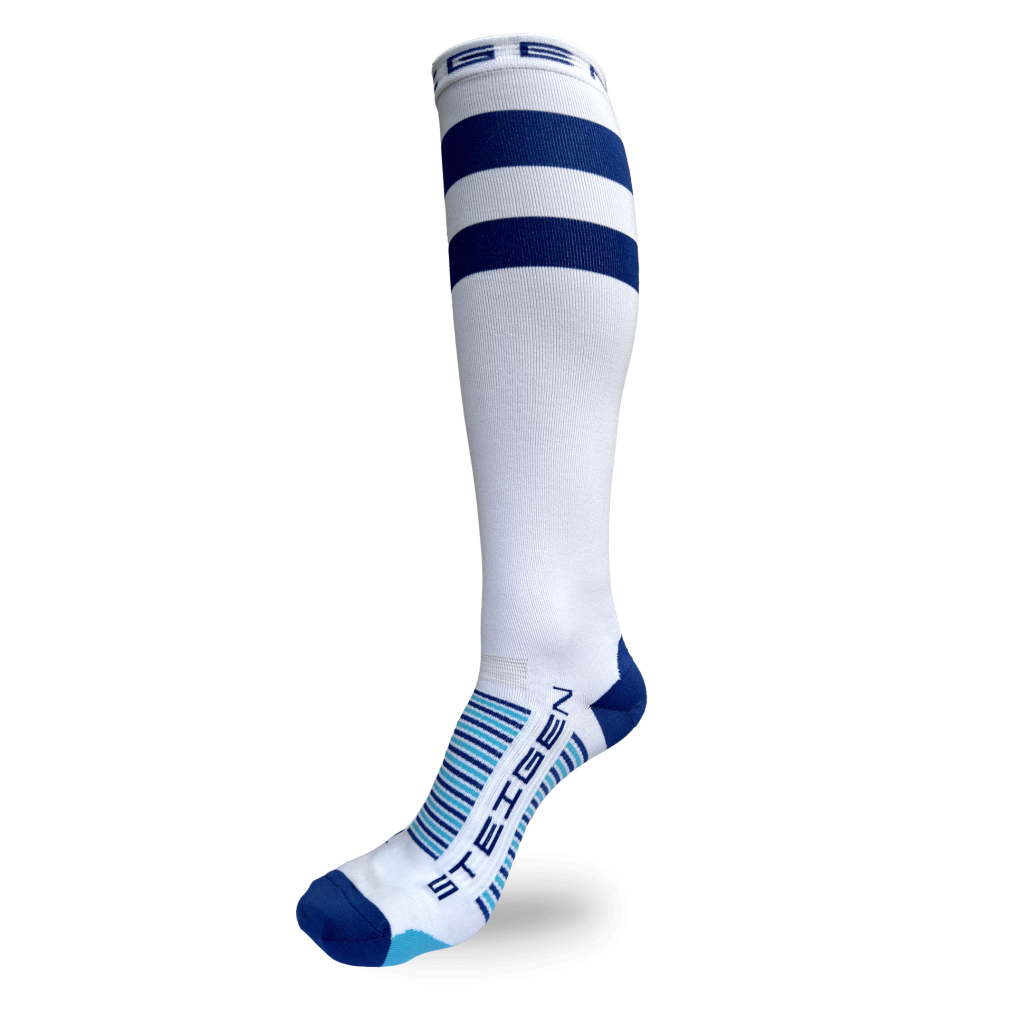 White Running Socks Full Length
