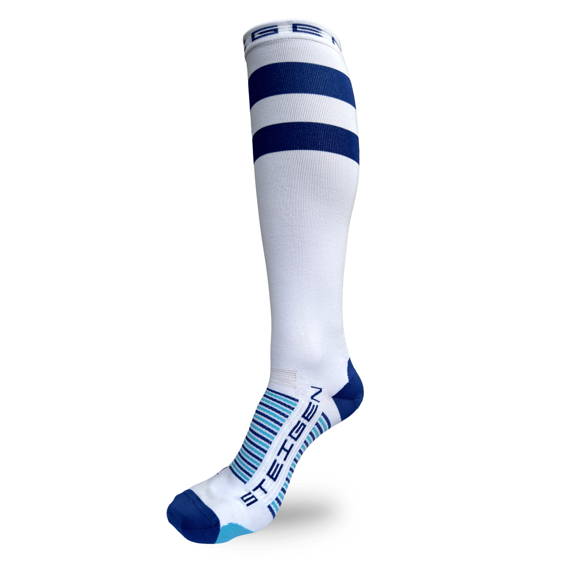 White Running Socks Full Length
