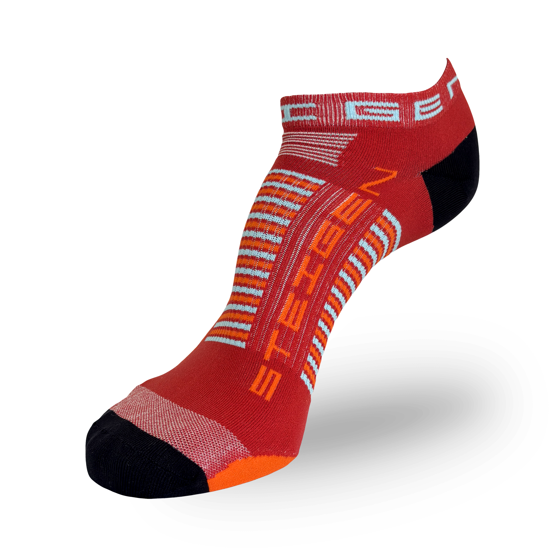 Red Running Socks Zero Length