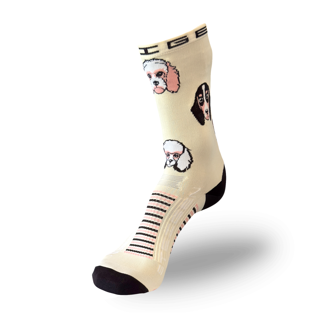 Dogs Running Socks ¾ Length