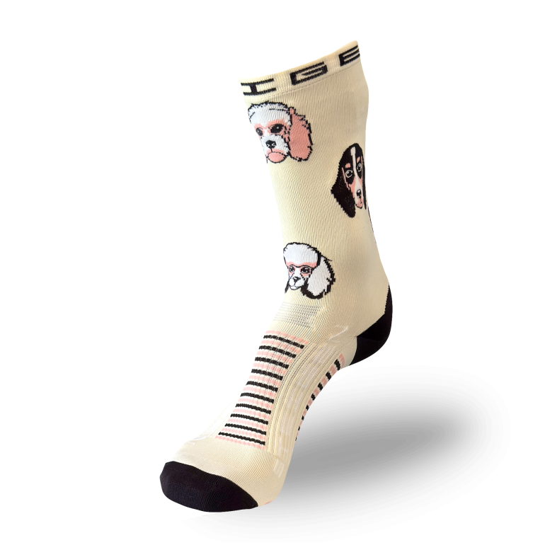 Dogs Running Socks ¾ Length